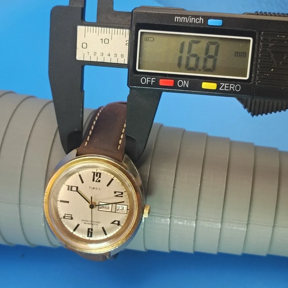 Vintage 1972‎ Timex Automatic 38mm Mens Dress Watch Fully Restored New strap